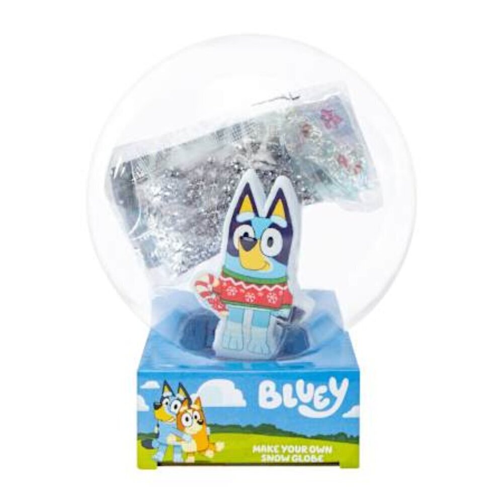 NEW Disney Bluey Make Your Own Snow Globe Arts Craft Kit Glitter Stickers
